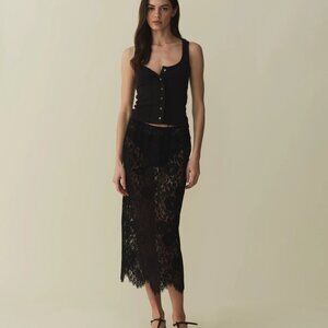 Doen Nandi Skirt in Daffodil Black, Sz S